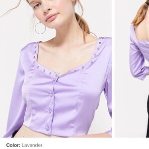 BRAND NEW URBAN OUTFITTERS TAGS STILL ON PASTICHE Isabel Studden Satin Blouse